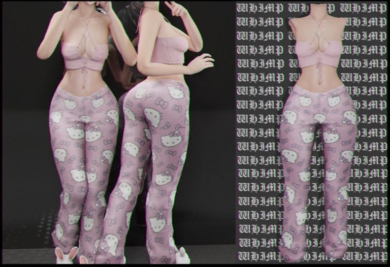 Hello Kitty Pants and Runched Top for Female [Alpha]