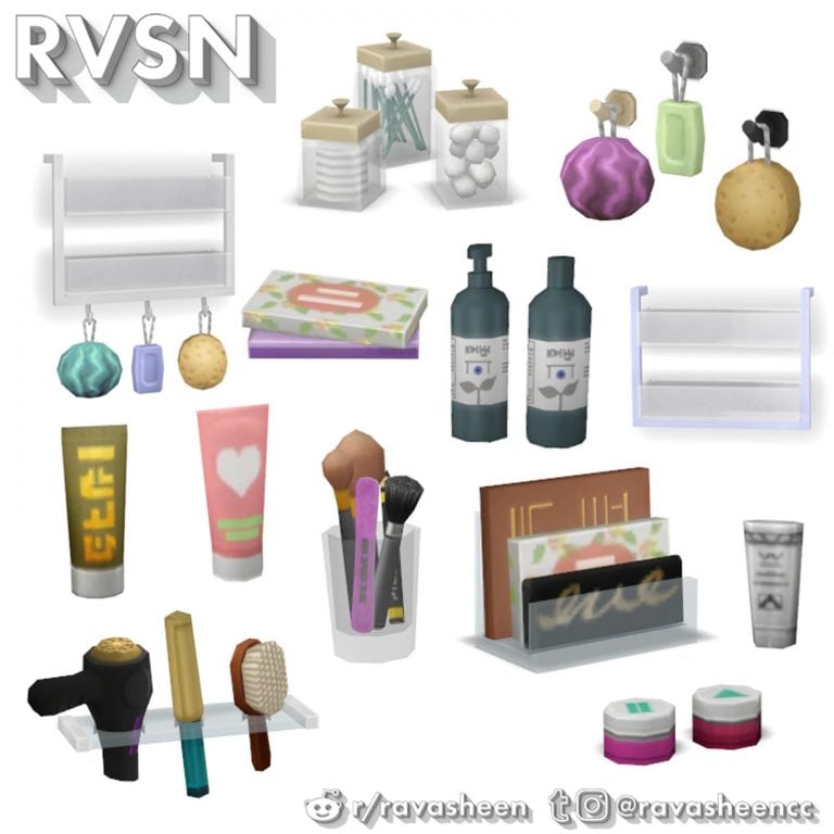 Clutter Set (Comb / Blower / Notebook / Brush / Makeup Kit) [MM]