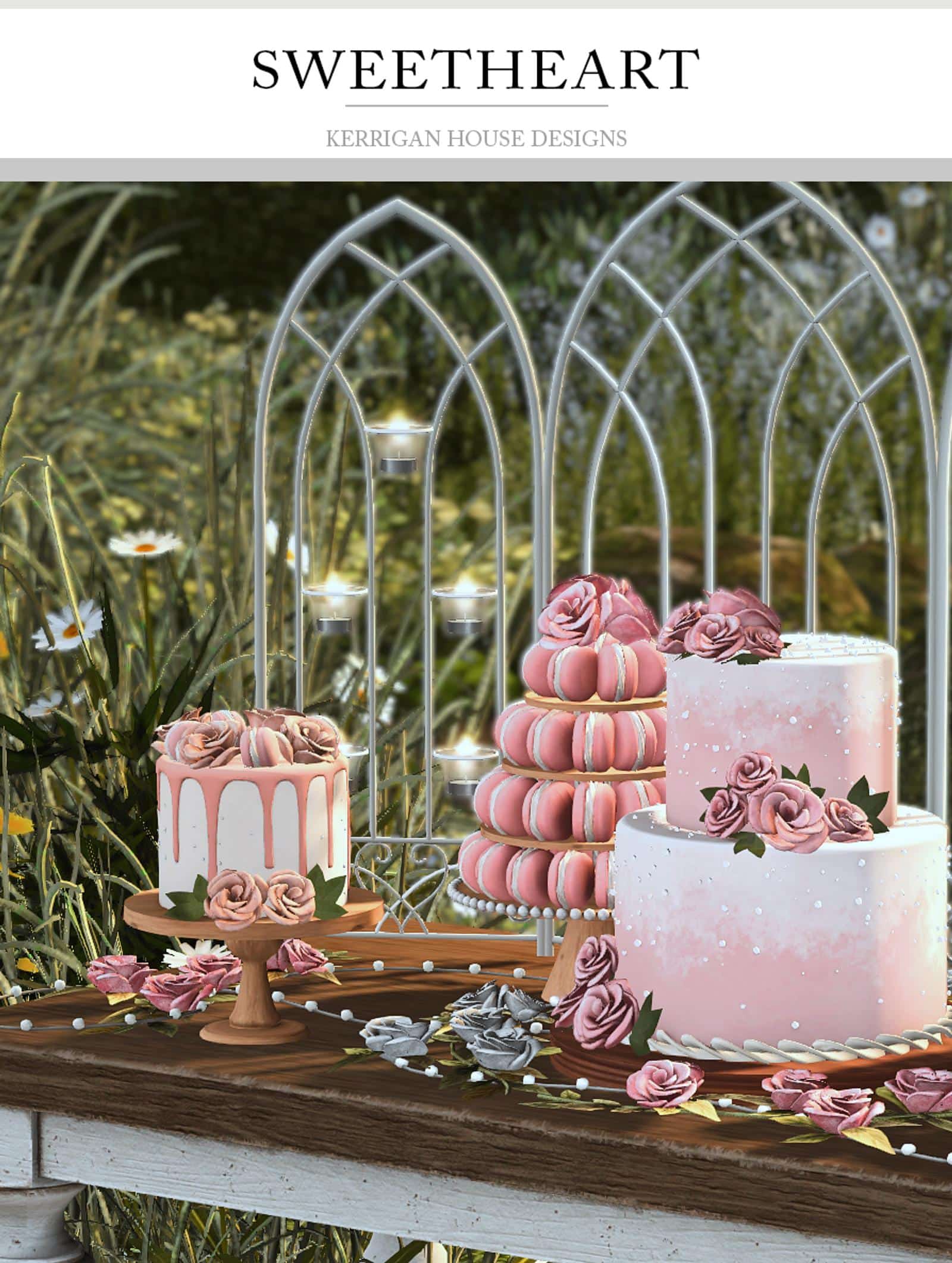 khd sweetheart cake set kerrigan house designs