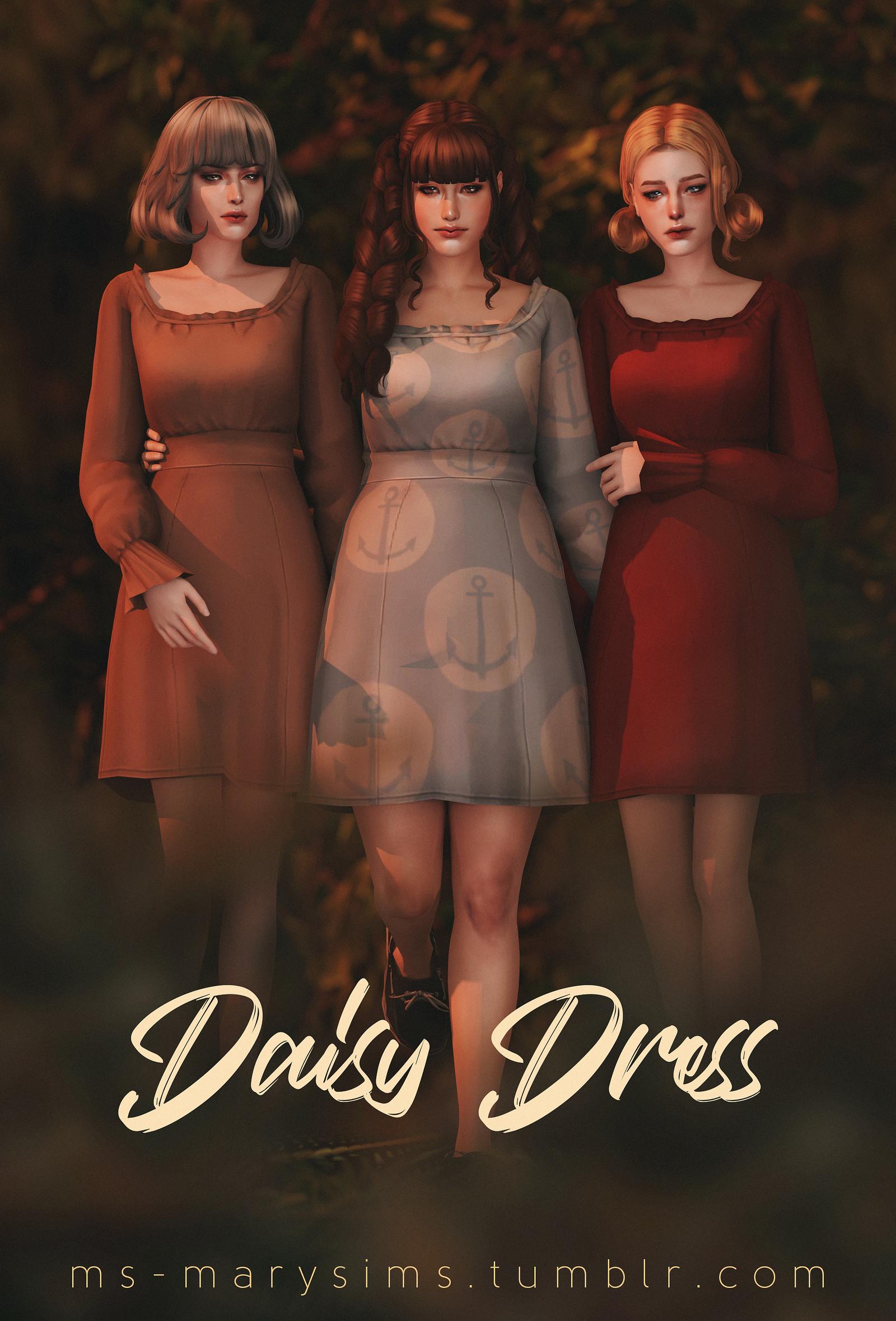 maxis match daisy dress ms mary sims