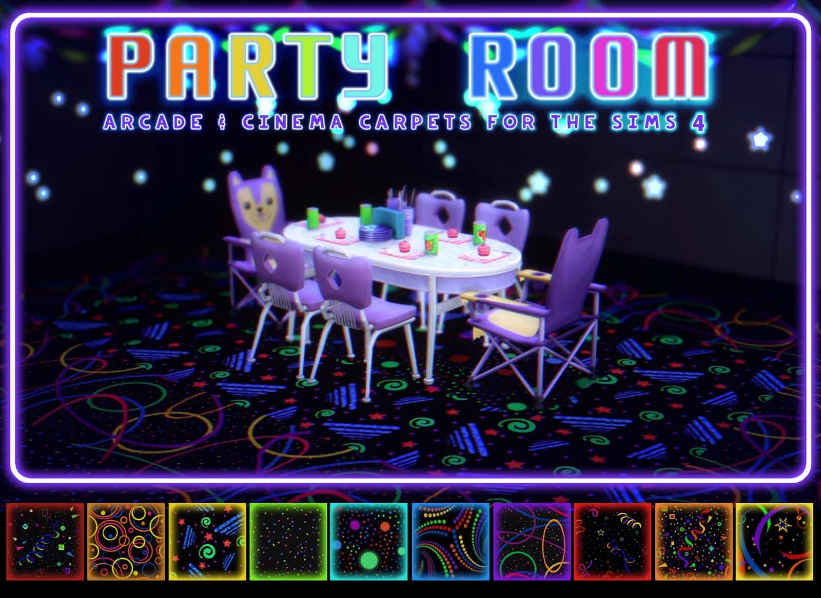 Party Room - Ten Arcade and Cinema Carpets