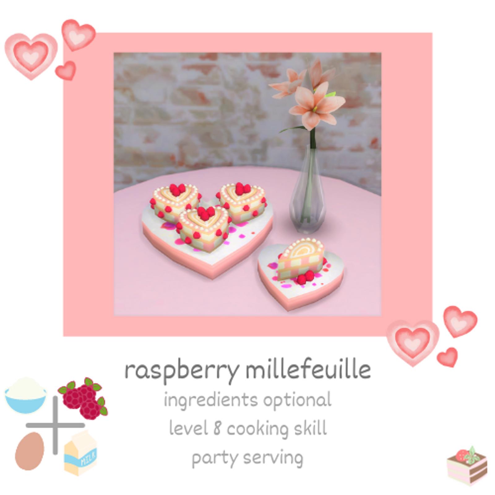 raspberry millefeuille littlbowbub