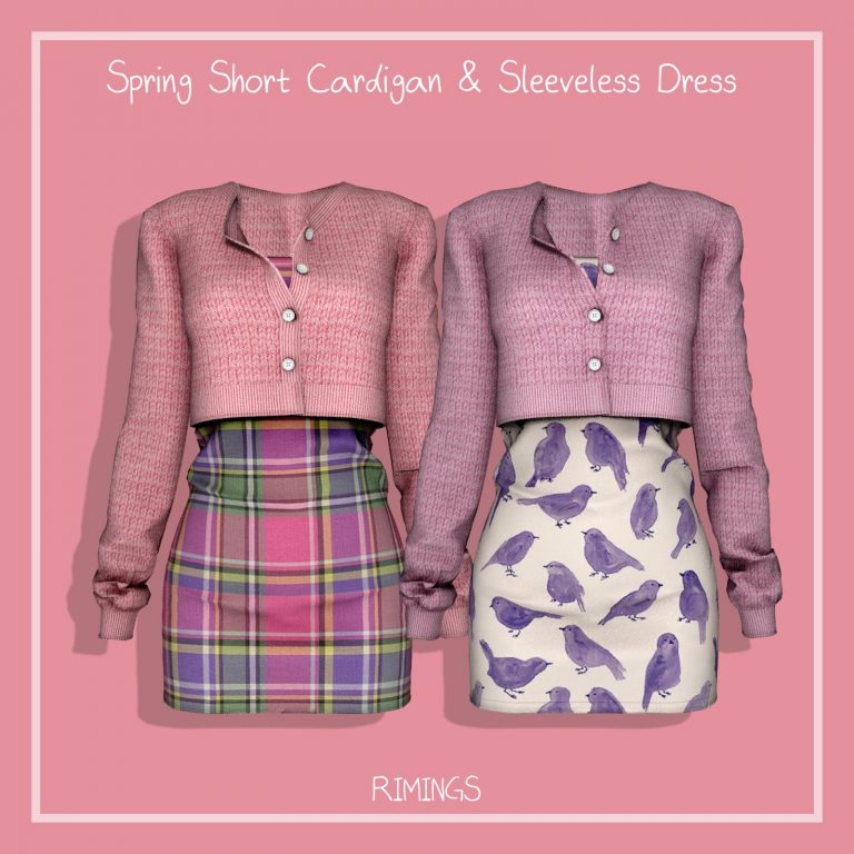 rimings spring short cardigan sleeveless dress rimings
