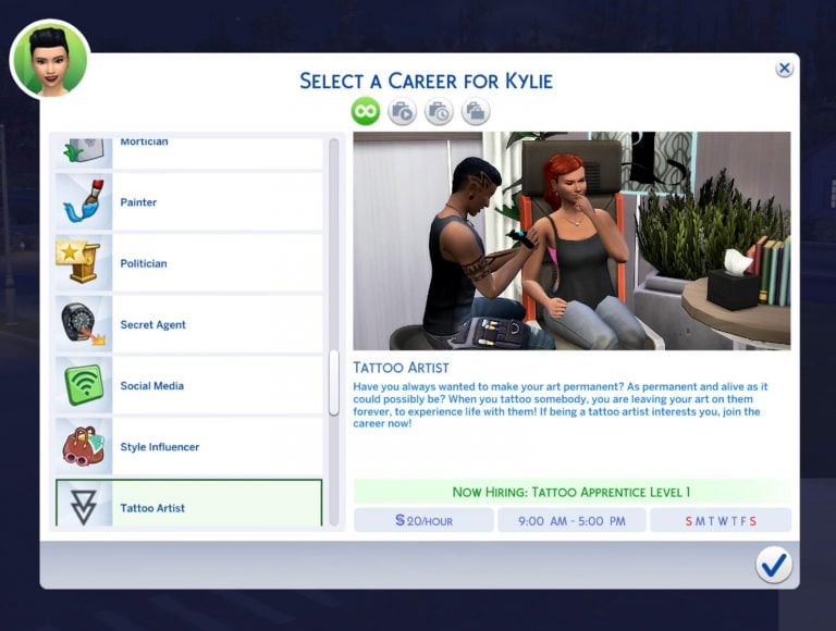 Search Results 23 Sims 4 ‘Tattoo Artist’ Career