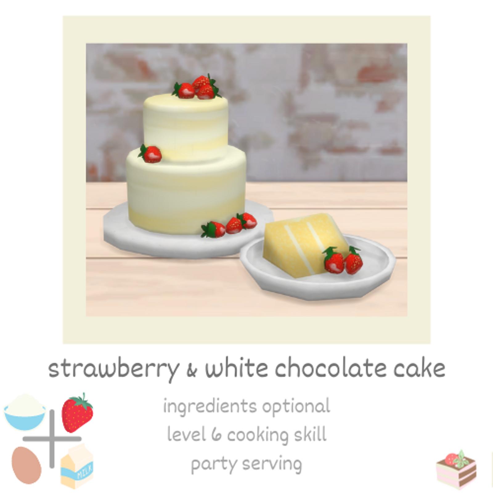 strawberry white chocolate cake littlbowbub