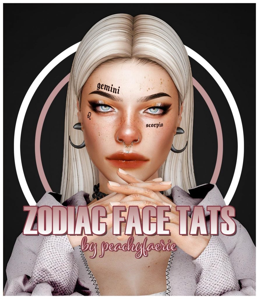 Zodiac Face Tats