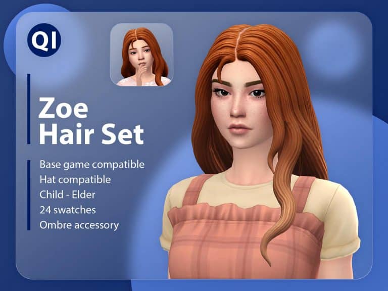 zoe hair quirky introvert cc