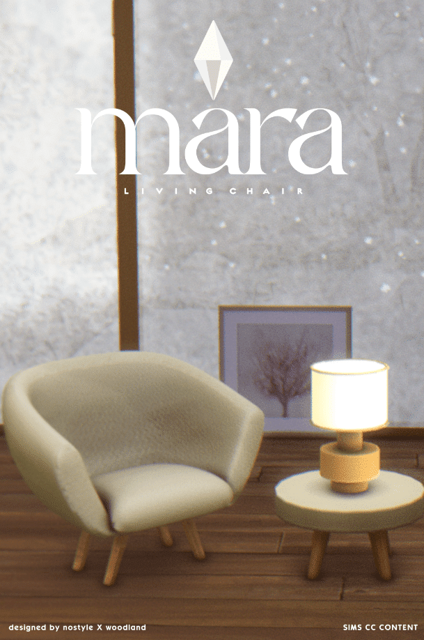 Mara Living Chair with Wooden Base [ALPHA]