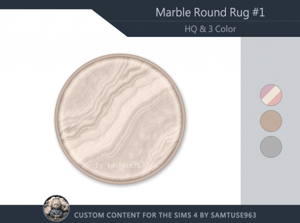 Marble Style Round Rug [ALPHA]