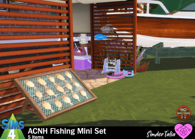 Animal Crossing Fishing Set Decor (Bag/ Door Ornament/ Dried Fish/ Yacht/ Fishing Rod Stand) [MM]