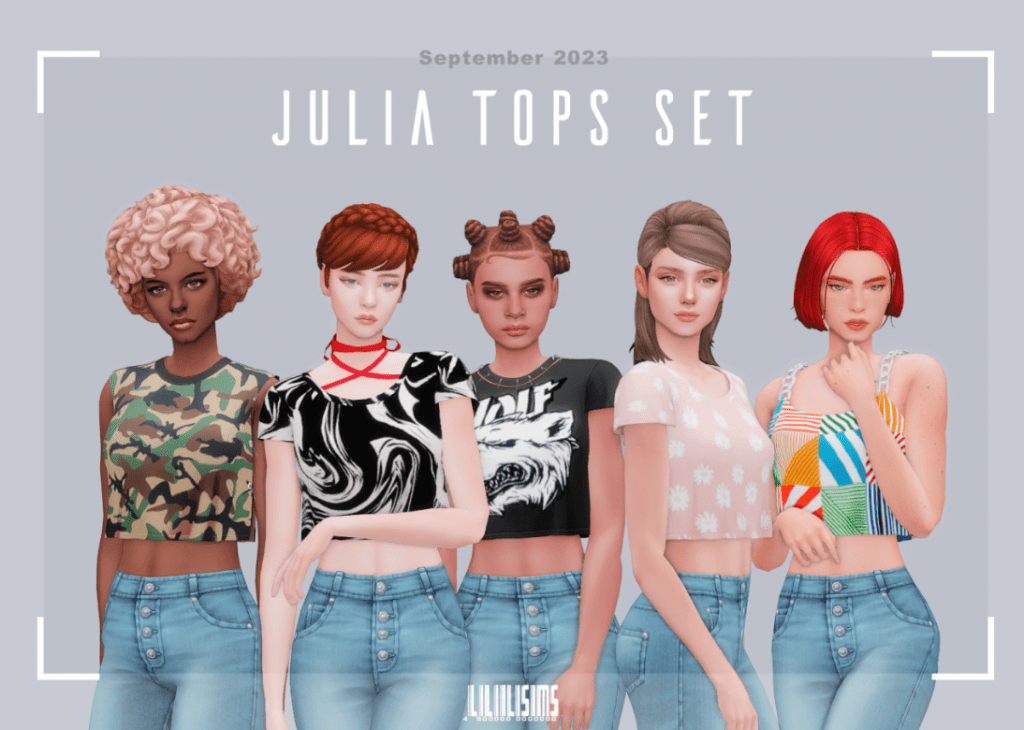 Julia Crop Tops Set (Laced Back/ Chained Sides/ Sleeveless) [ALPHA]