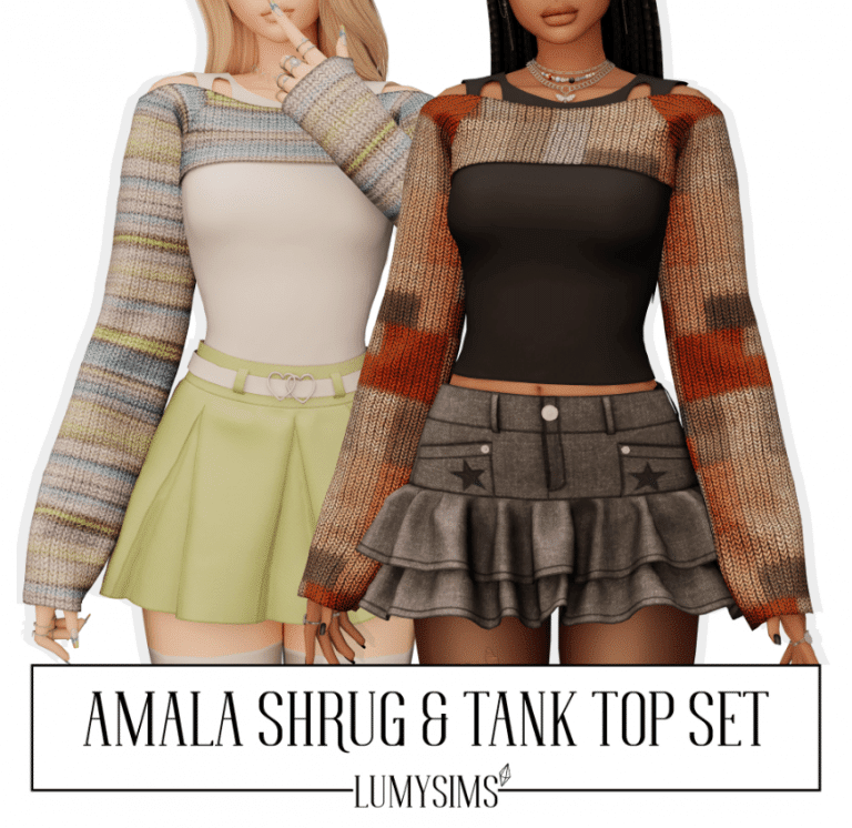 Amala Shrug and Tank Top Set for Female [ALPHA]