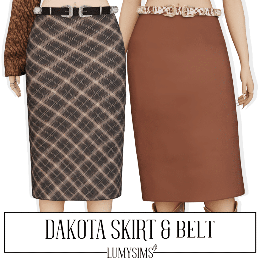 Dakota Long Skirt with Belt for Female [ALPHA]