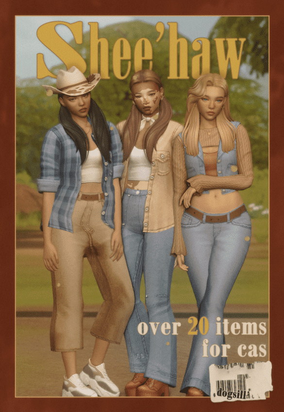 The Shee'haw Pack (Hairs/ Tops/ Accessory/ Jeans/ Hats/ Necktie)