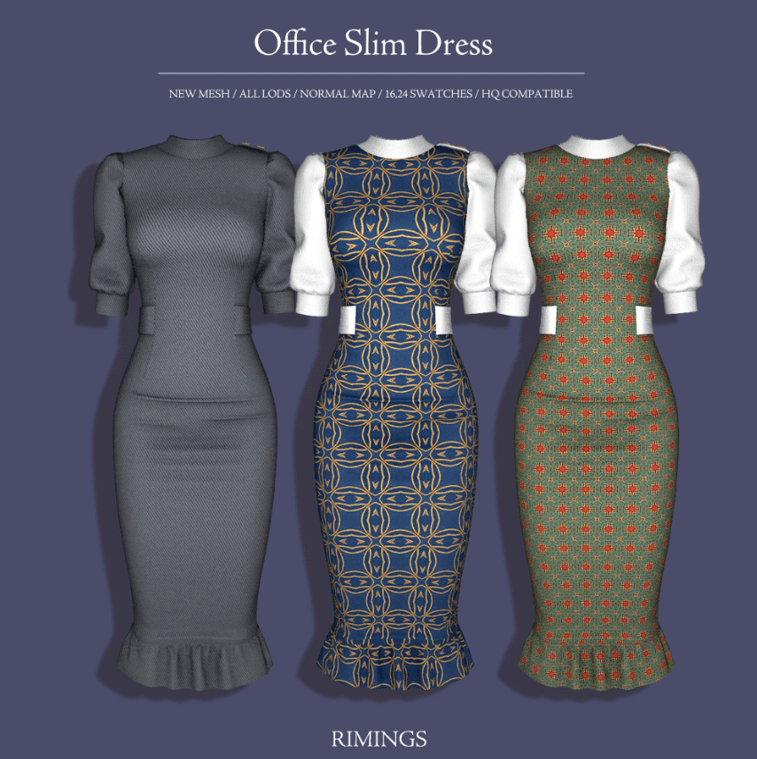 Office Slim Dress for Female [ALPHA]