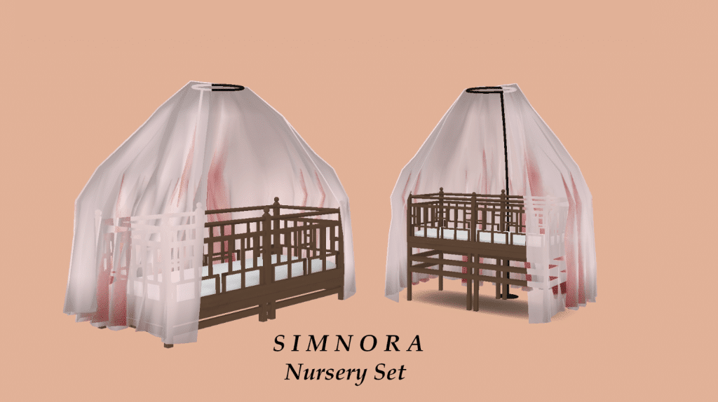 Korean Nursery Set (Korean Crib/ Old Doll House/ High Chair/ Storage Box)