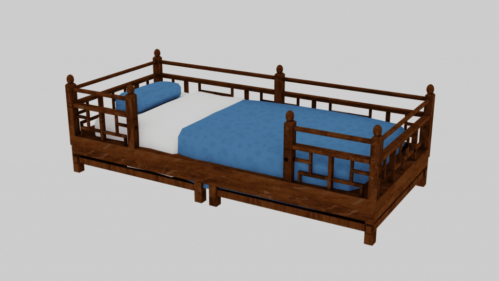 Old Wooden Korean Toddler Bed [MM]