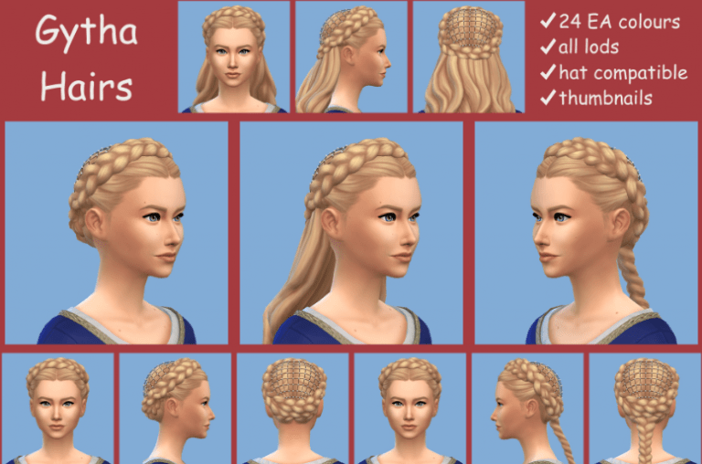 Medieval Hairstyle with Braids for Female [MM]