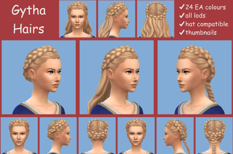 Gytha Medieval Hairstyle with Braids for Female [MM]