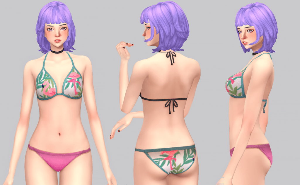 Flamingo Themed Bikini for Female [MM]