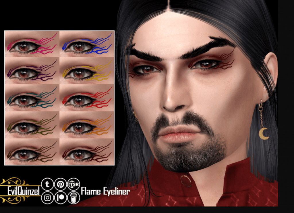 Flaming Eyeliner Makeup for Male and Female [MM]