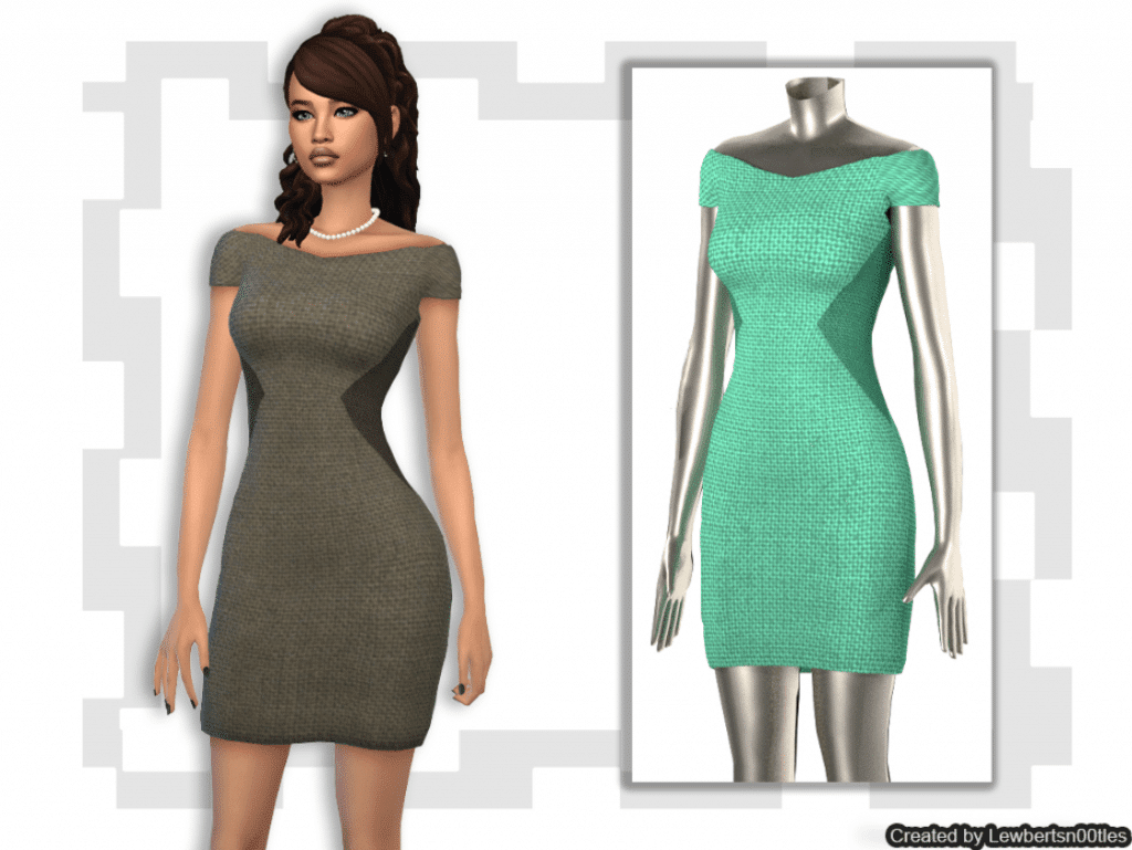 Rough Fabric Off Shoulder Dress [ALPHA]