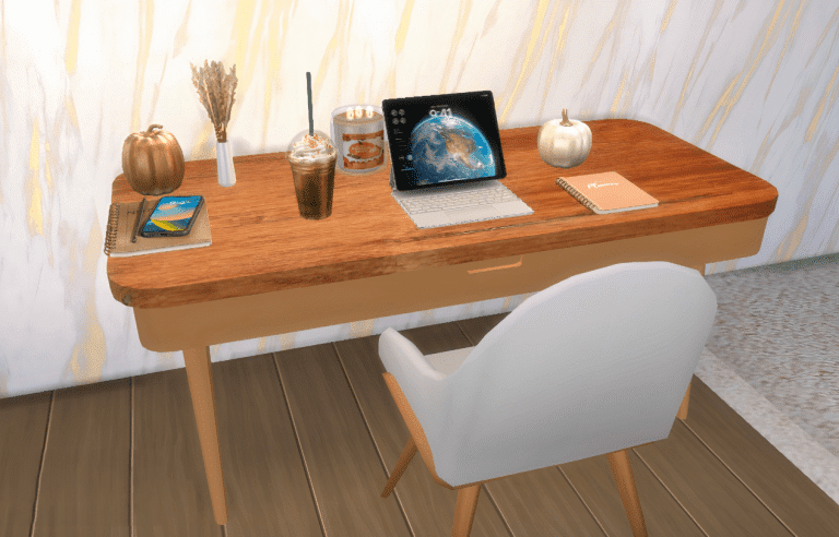 Minimal Wooden Office Desk [ALPHA]