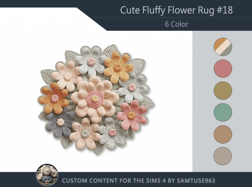 Assorted Cute Flower Rug [ALPHA]