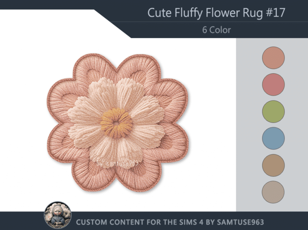 Cute Fluffy Flower Rug Decor [ALPHA]