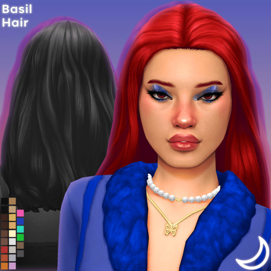 Basil Long Middle Part Hair for Female [MM]