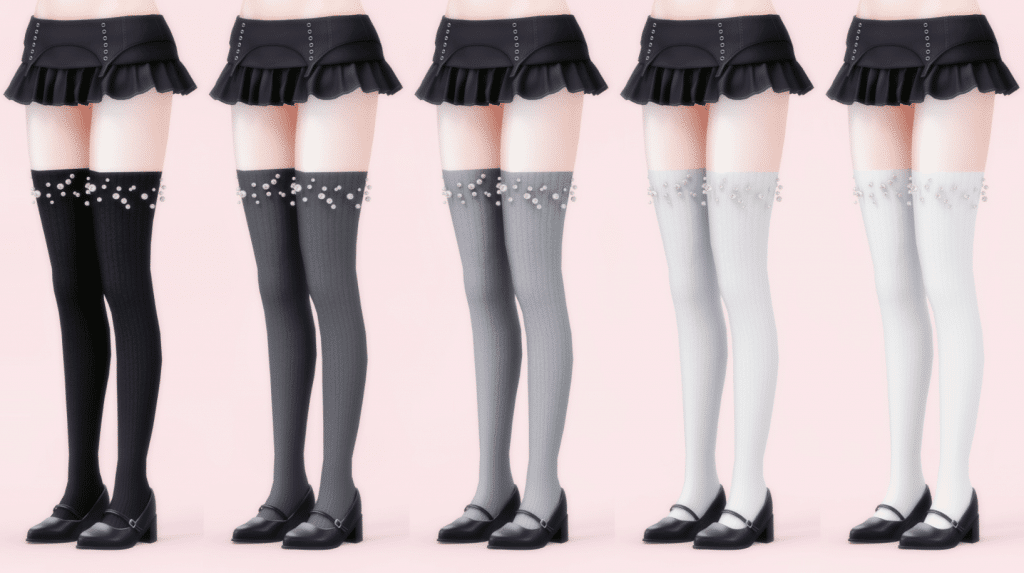 Wool Stockings with Beads for Female [ALPHA]