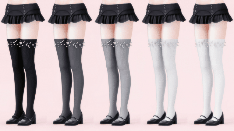 Wool Stockings with Beads for Female [ALPHA]