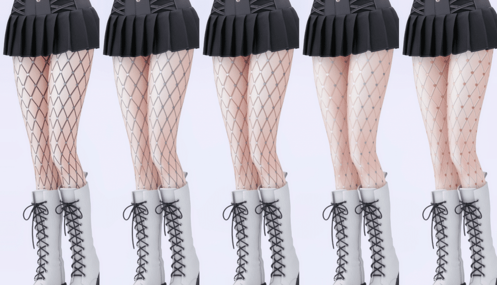 Fishnet Stockings with Heart Beads [ALPHA]