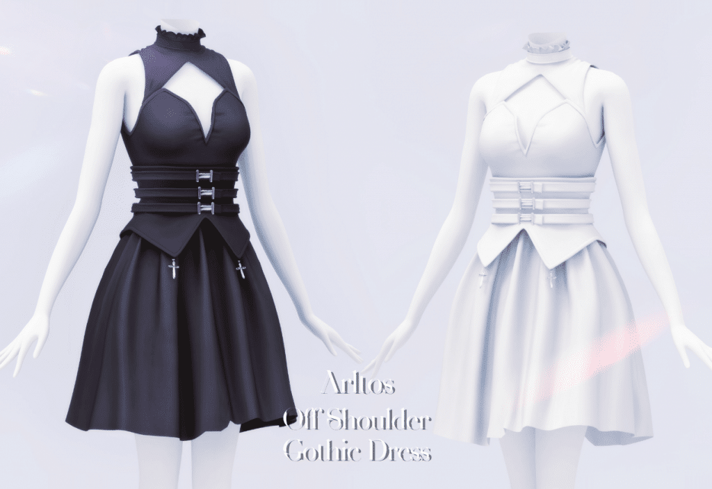 Off Shoulder Halter Gothic Dress [ALPHA]