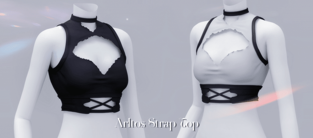 Halter Neck Sleeveless Crop Top with Middle Cut for Female [ALPHA]