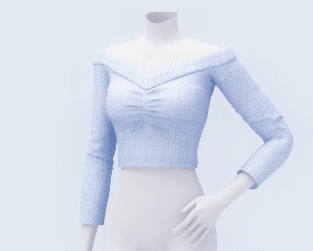 Knitted Off Shoulder Long Sleeve Crop Top [ALPHA]