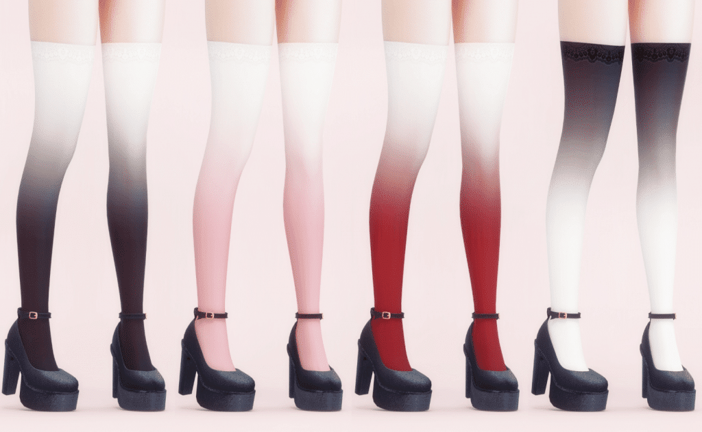 Ombre Style Stockings with Top Lace [ALPHA]