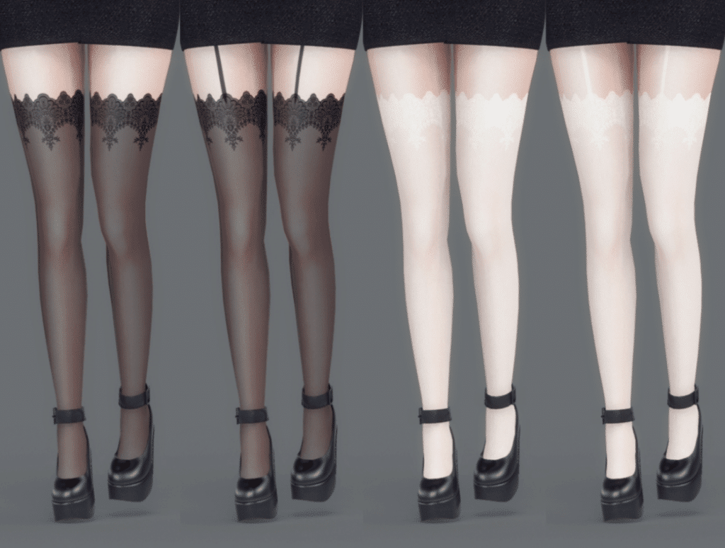 Elegant Laced Stockings with Strap [ALPHA]