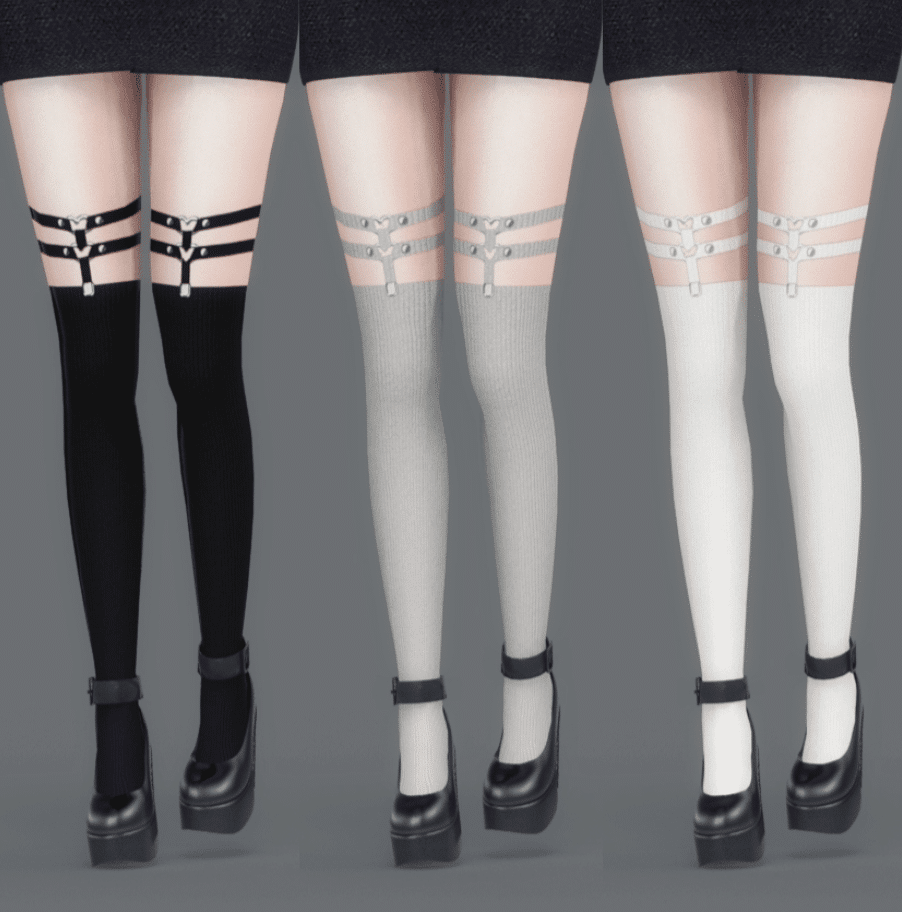 High Socks with Thigh Garters for Female [ALPHA]