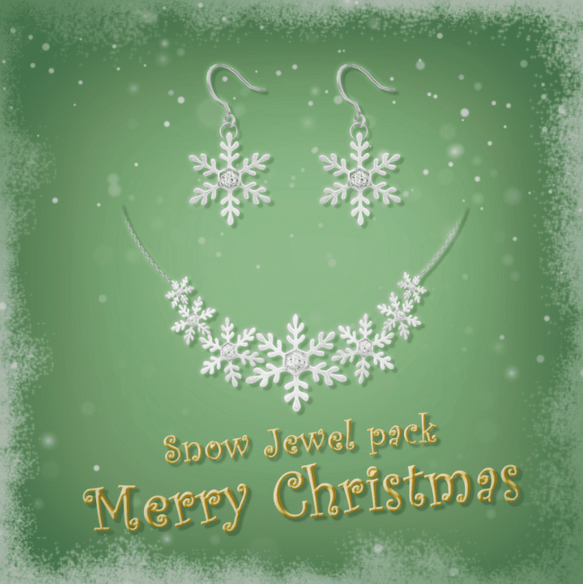 Christmas Jewelry Set (Snowflake Earrings/ Snowflake Necklace) [ALPHA]