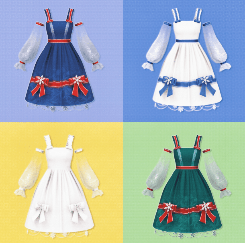 Christmas Suspender Dress with Sleeves [ALPHA]