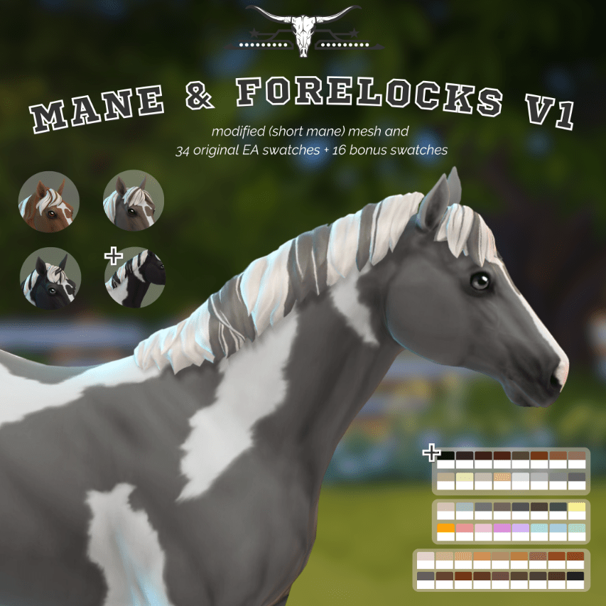 Mane and Forelocks Recolor for Horses [MM]