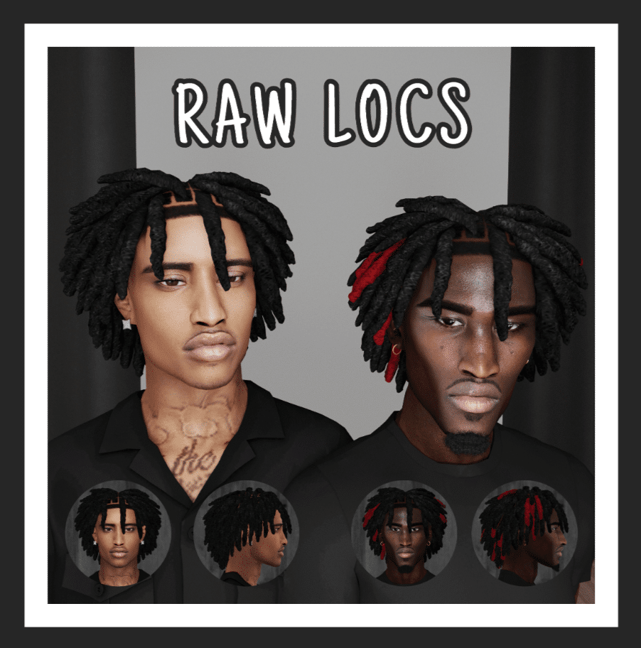 Short Raw Middle Parted Dreadlocs [ALPHA]