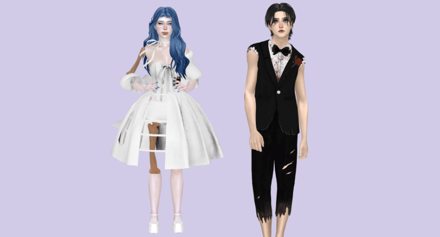 Corpse Bride Dress and Suit for Male and Female