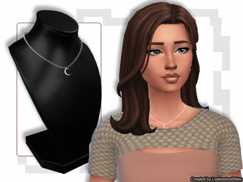 Chain Necklace with Moon Pendant for Female [ALPHA]