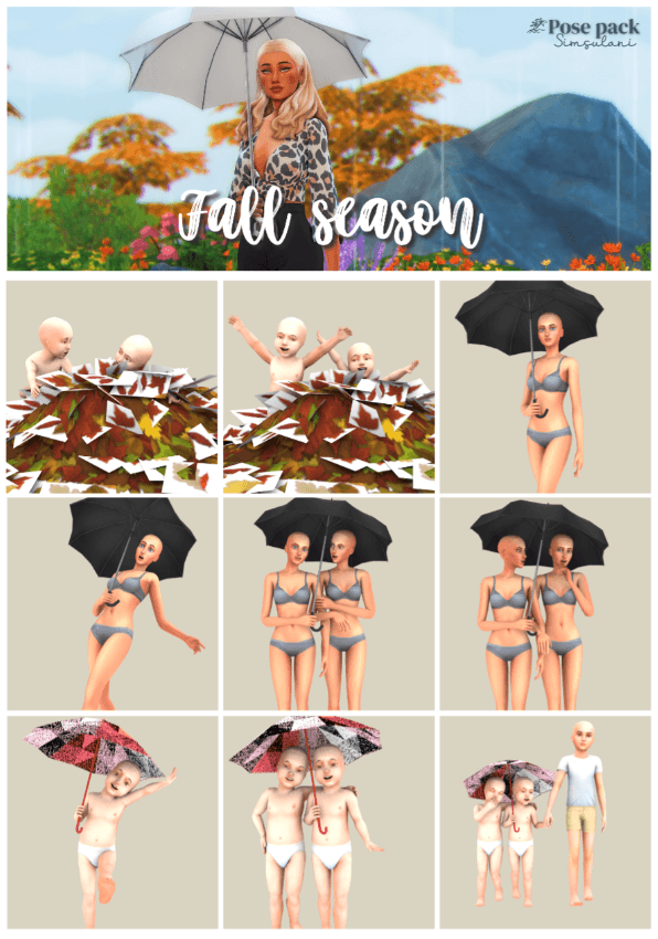 Rainy Fall Season Pose Pack