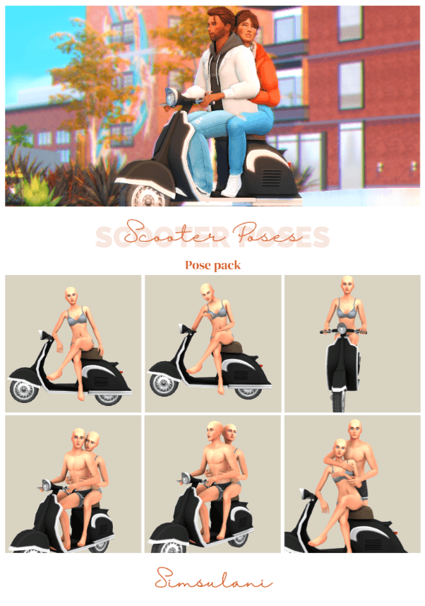 Couple in Scooter Pose Pack