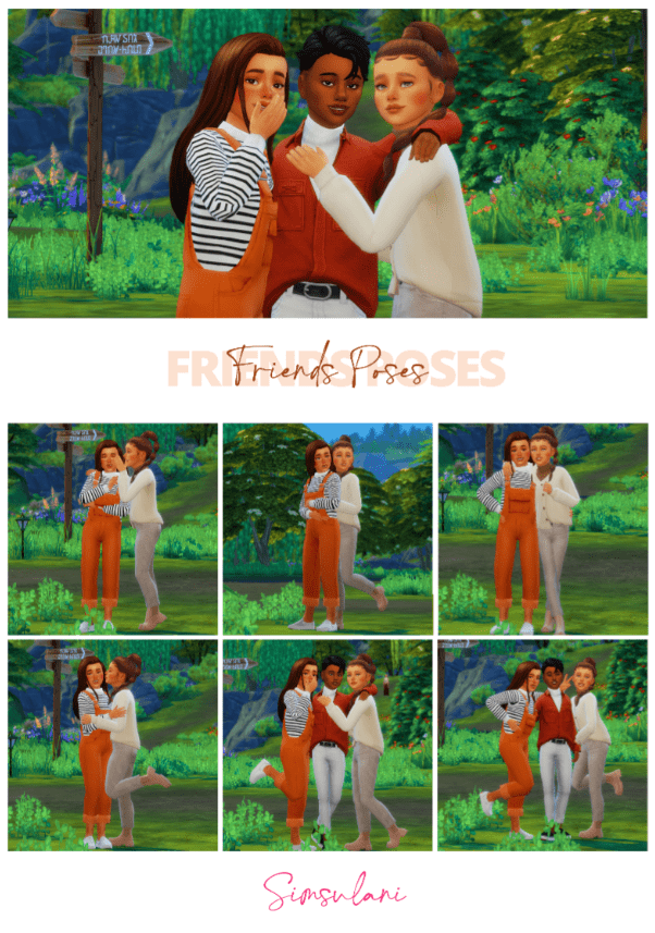 Young Best Friends Pose Pack