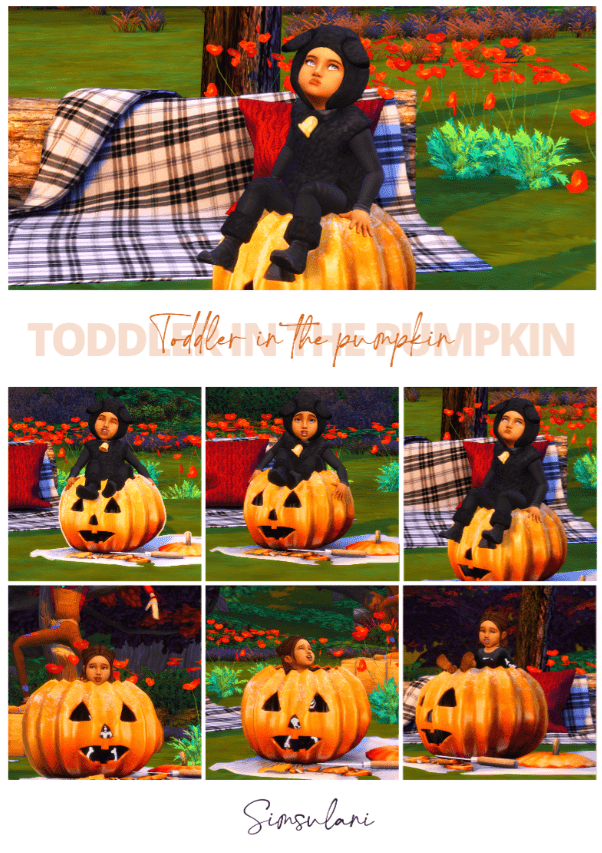 Toddler in the Pumpkin Pose Pack