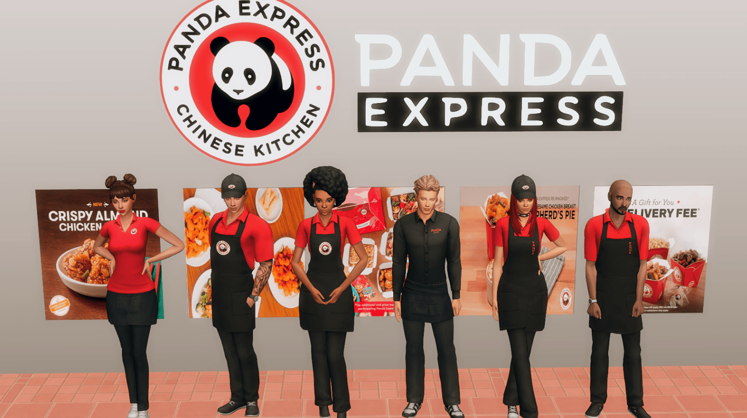 Panda Express Uniform and Hat for Male and Female [MM]